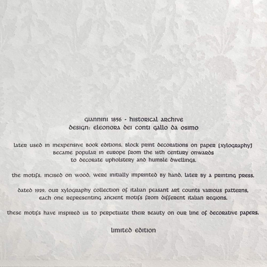 Green Traditional Romagna Print Paper ~ Rossi Italy ~ Xylography